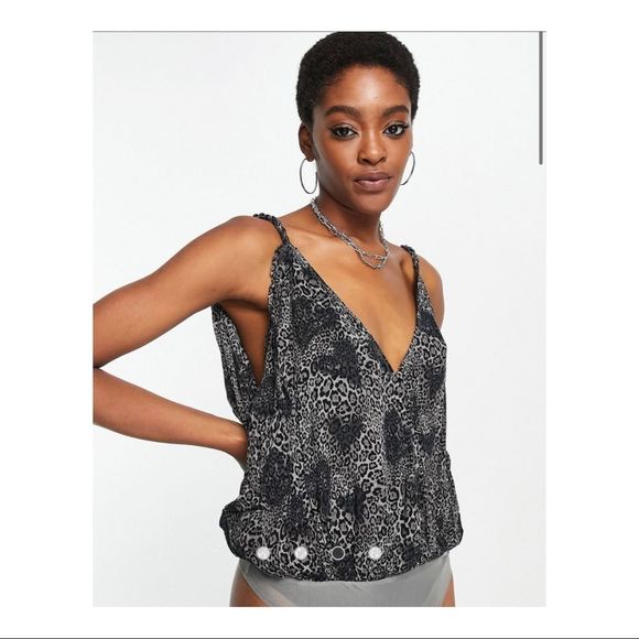 Intimately Free People Siren Song Printed Wrap Bodysuit Sleeveless Sz XS NWT - Picture 15 of 16